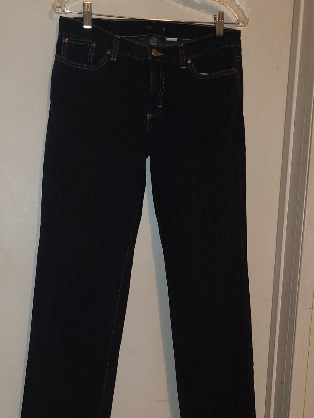 J. Crew Women's Dark Indigo Straight-Leg Jeans